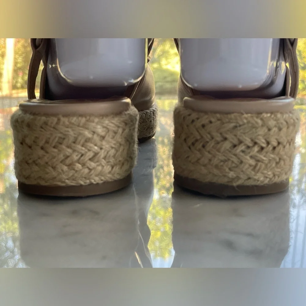 Marco Padova lambskin Espadrille Slingbacks, like new, 36